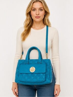 Kate Spade New York Astor Court Lila Quilted Shoulder Bag Deep Turquoise